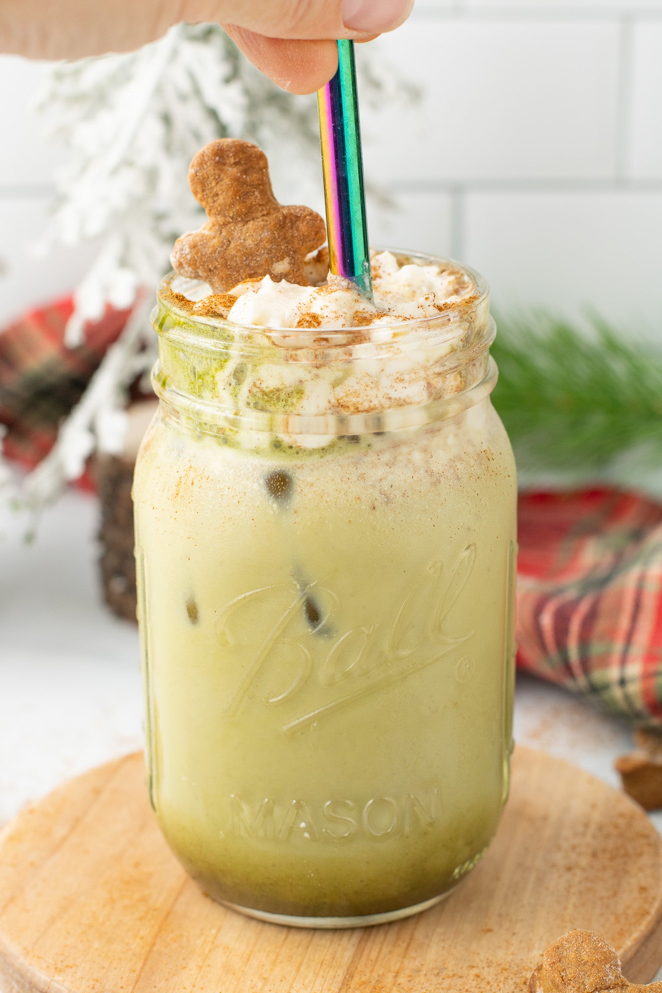 Gingerbread Matcha Latte