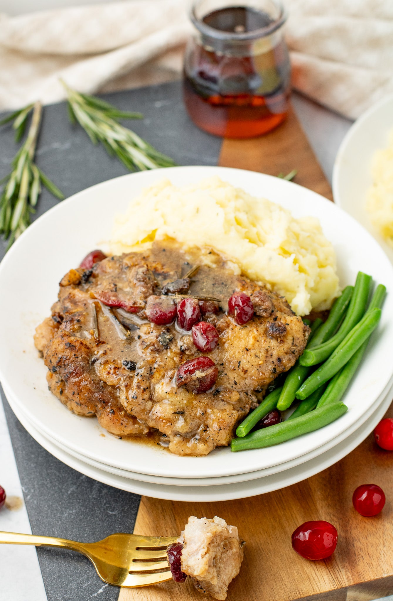 Maple Cranberry Pork Chops