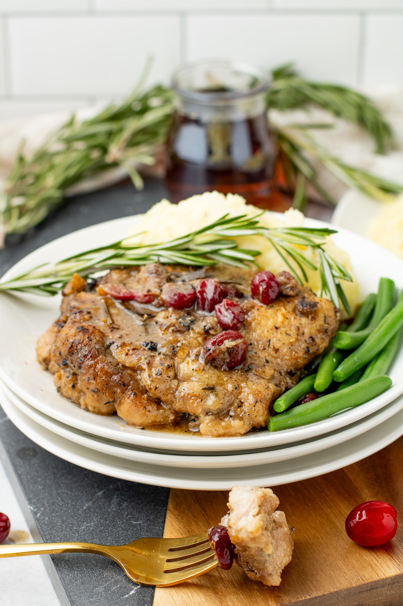 Maple Cranberry Pork Chops