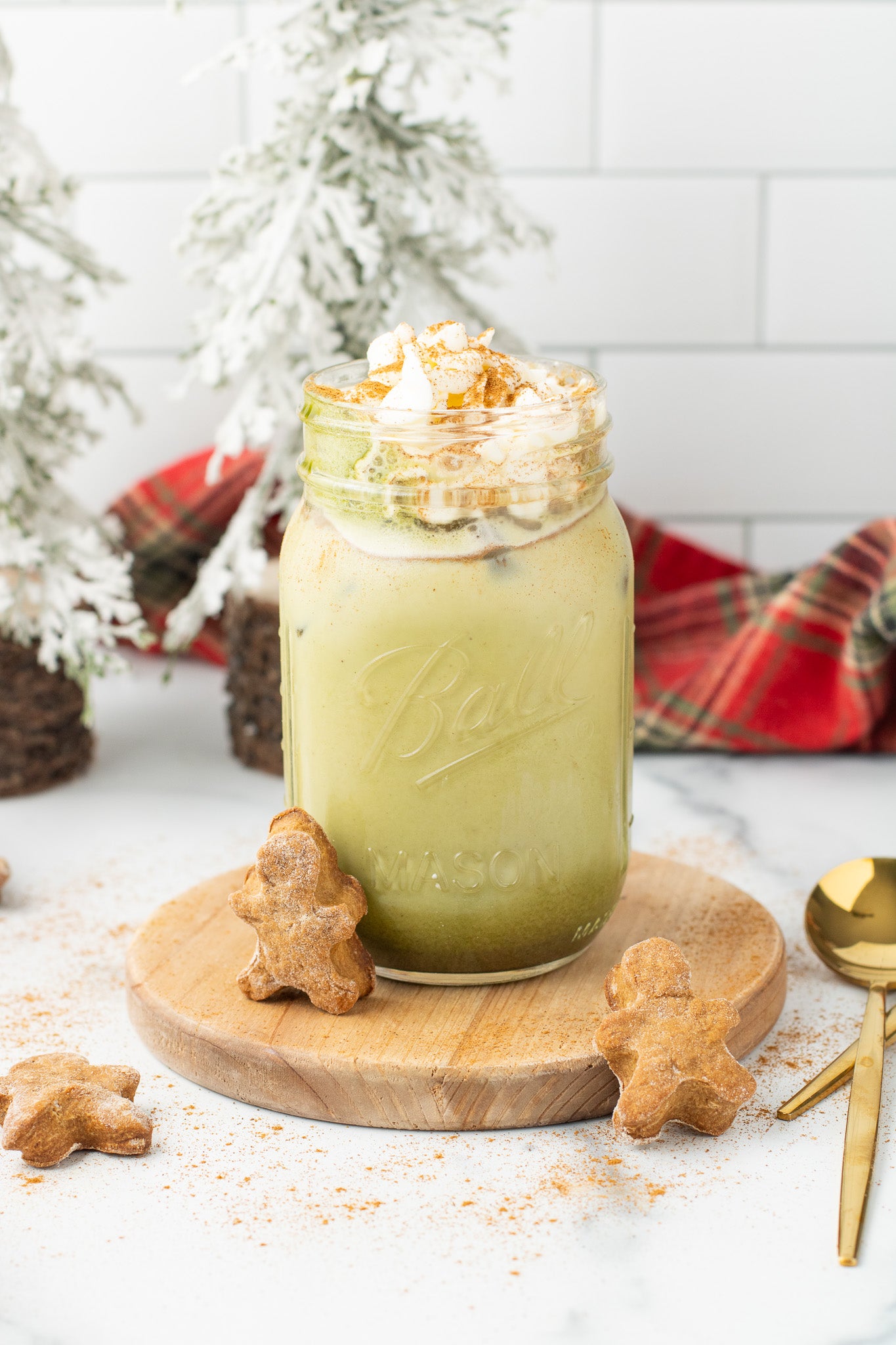 Gingerbread Matcha Latte