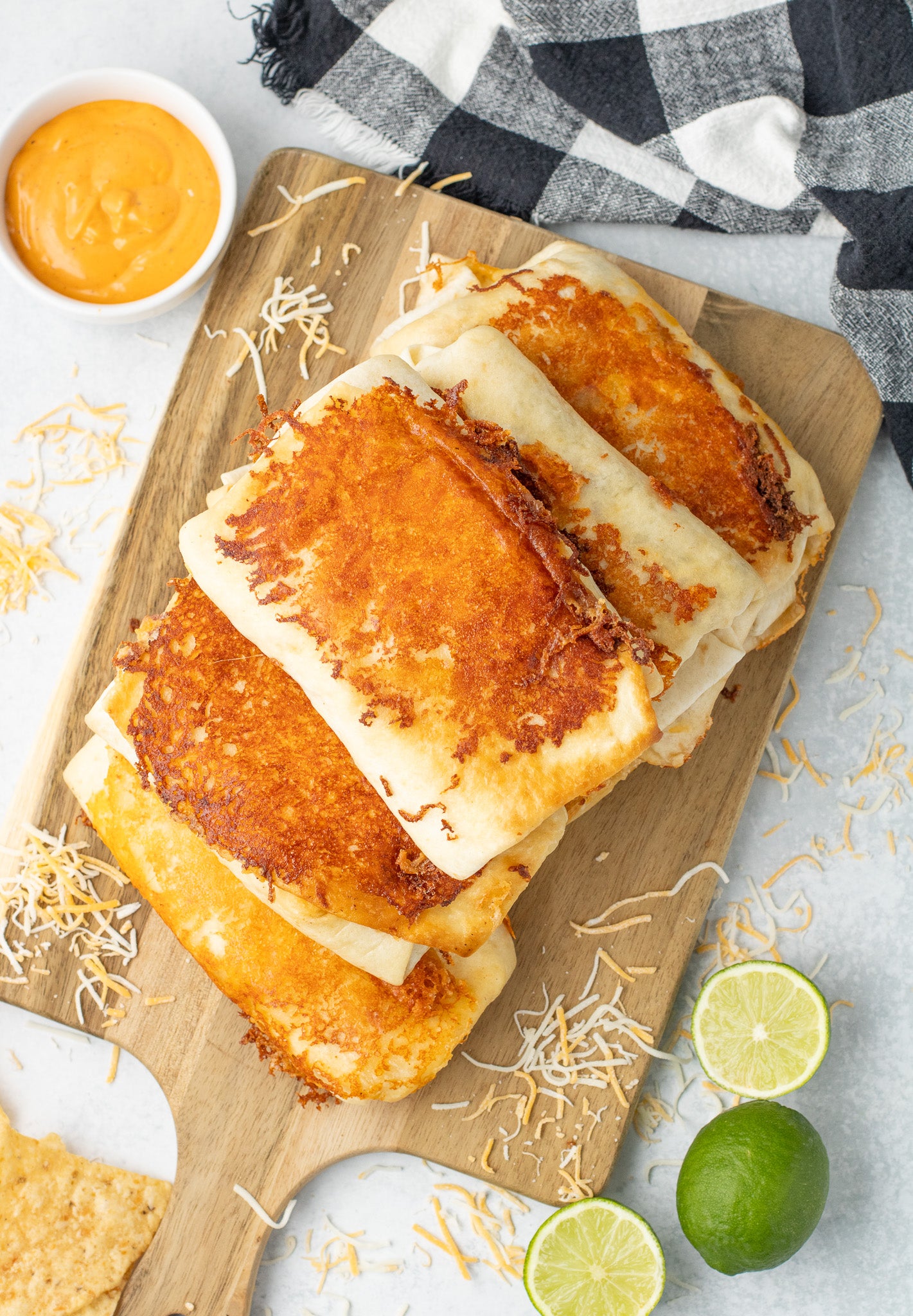 Grilled Cheese Burritos