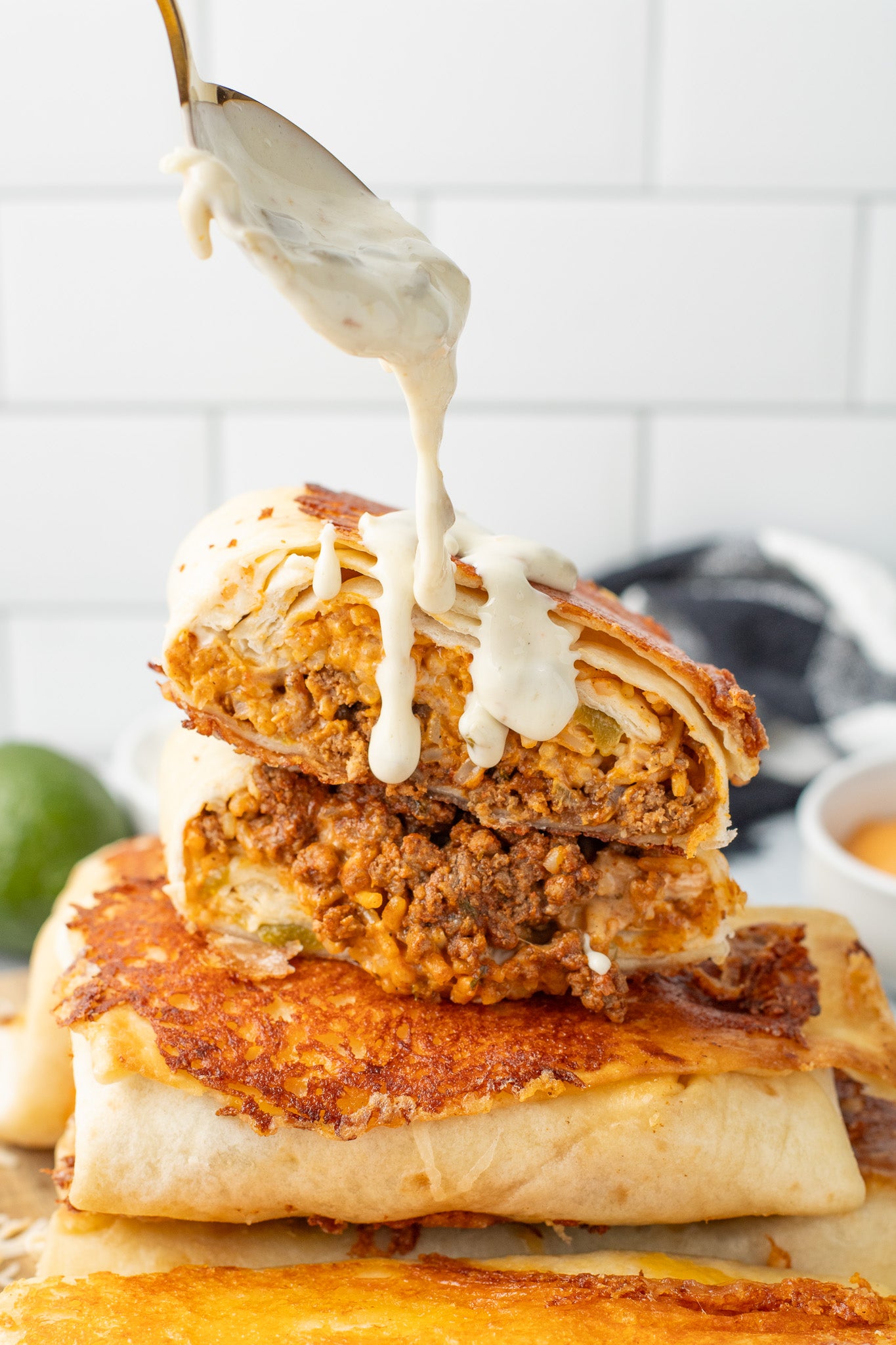 Grilled Cheese Burritos
