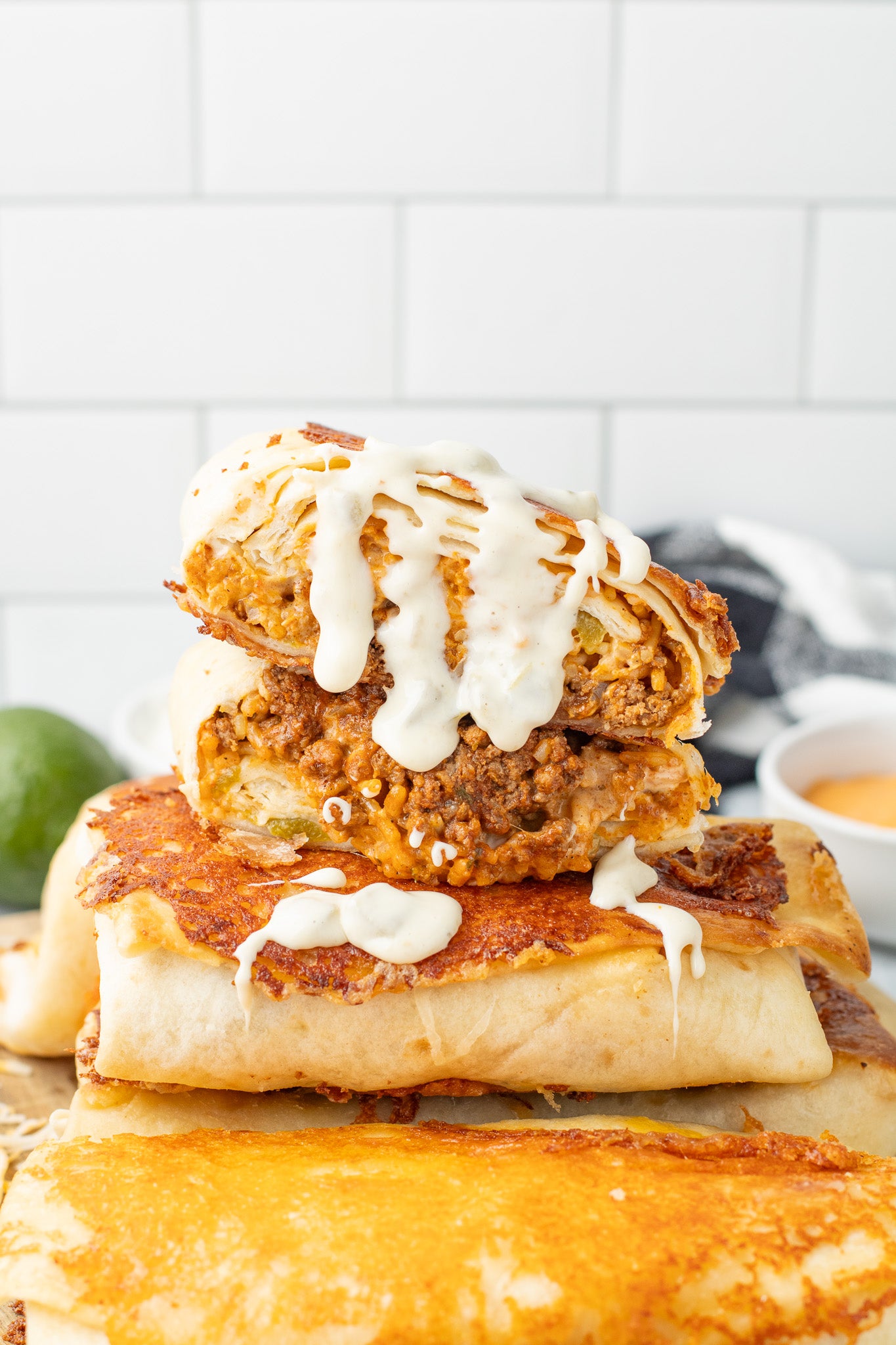 Grilled Cheese Burritos