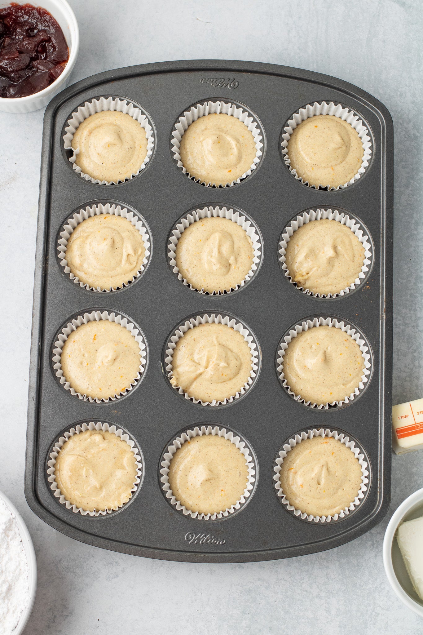 Spiced Orange Cupcakes with Cranberry Frosting