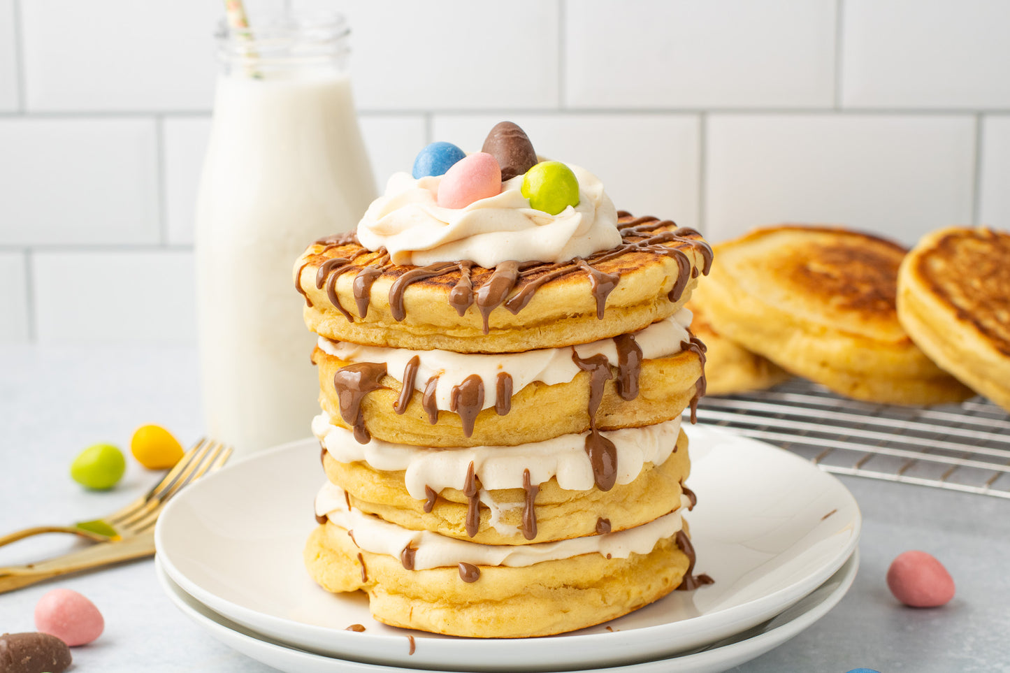 Easter Reese's Pancakes