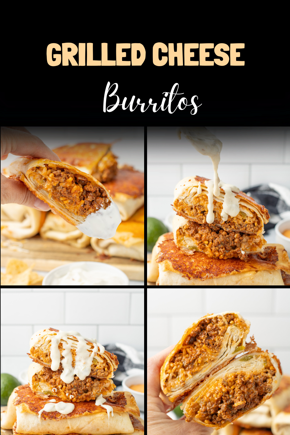 Grilled Cheese Burritos